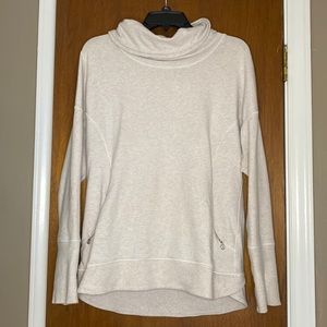 White Opal Half Neck Pullover with Pockets